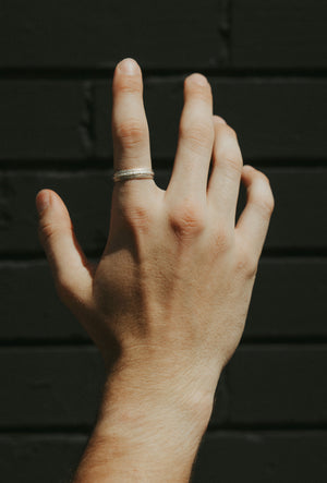 “Porcelain” Chunky Band in Silver