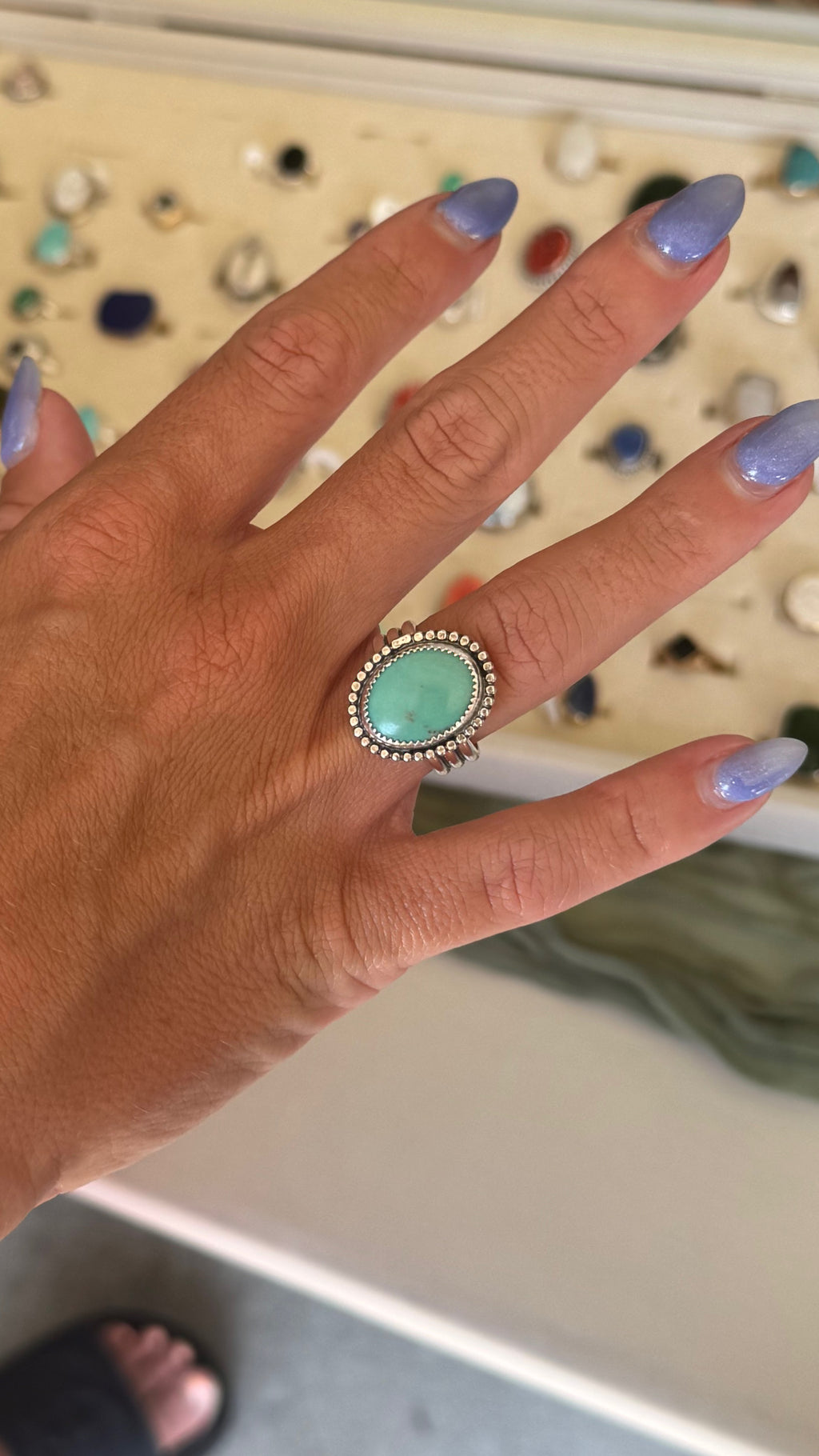 Beaded Turquoise - size 8.5