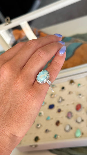 Oval Larimar - size 4