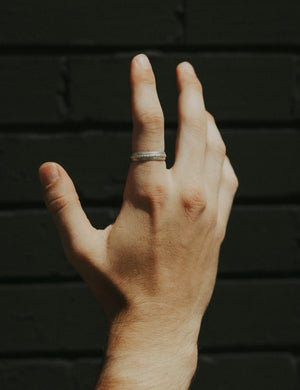 “Porcelain” Chunky Band in Silver