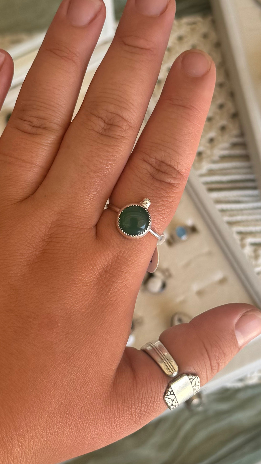 Green Chalcedony - size 11