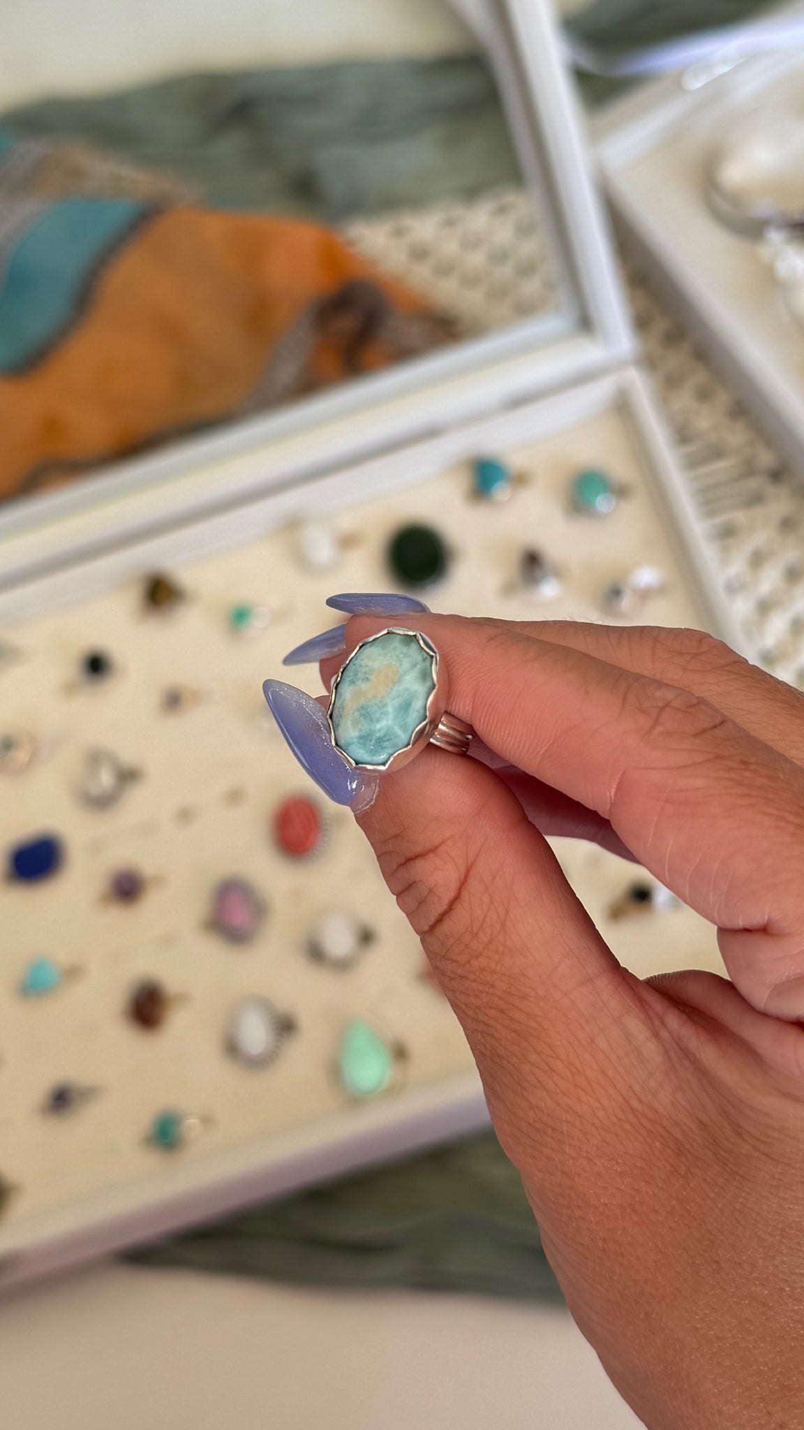 Oval Larimar - size 4