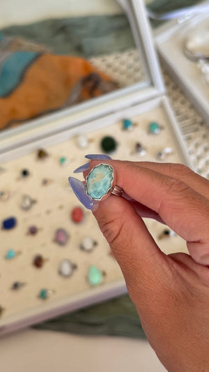 Oval Larimar - size 4