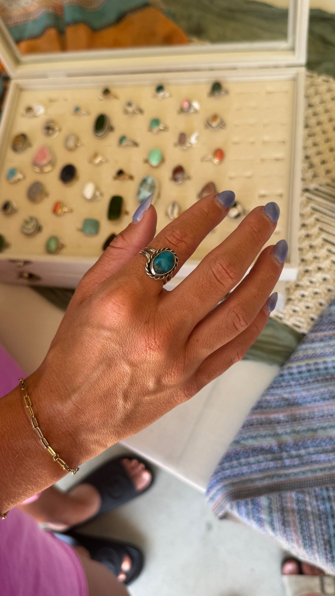 Twisted Turquoise - size 9