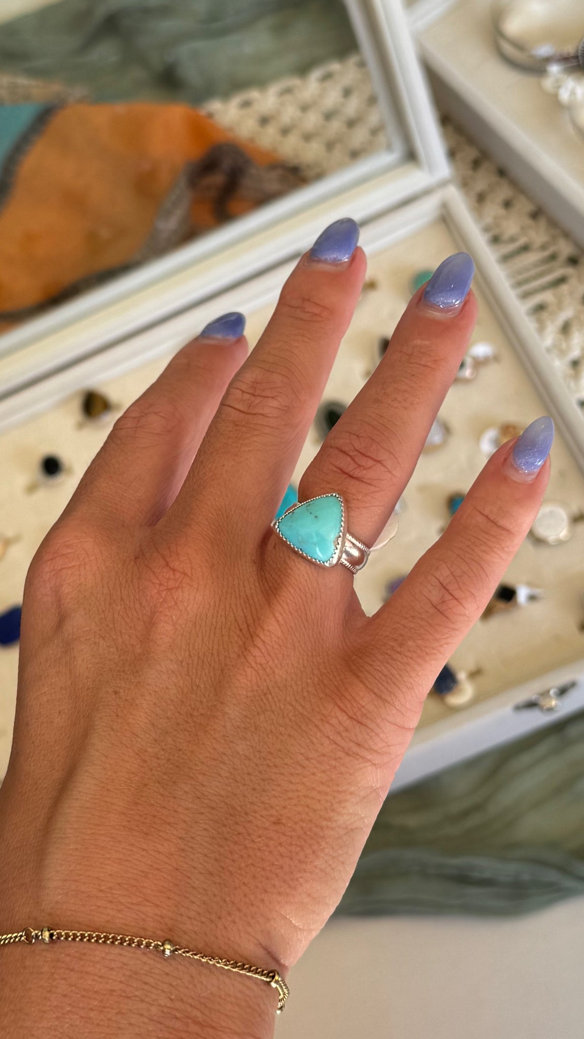 Triangle Turquoise - size 5.5