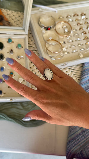 Faceted Moonstone - size 6.5
