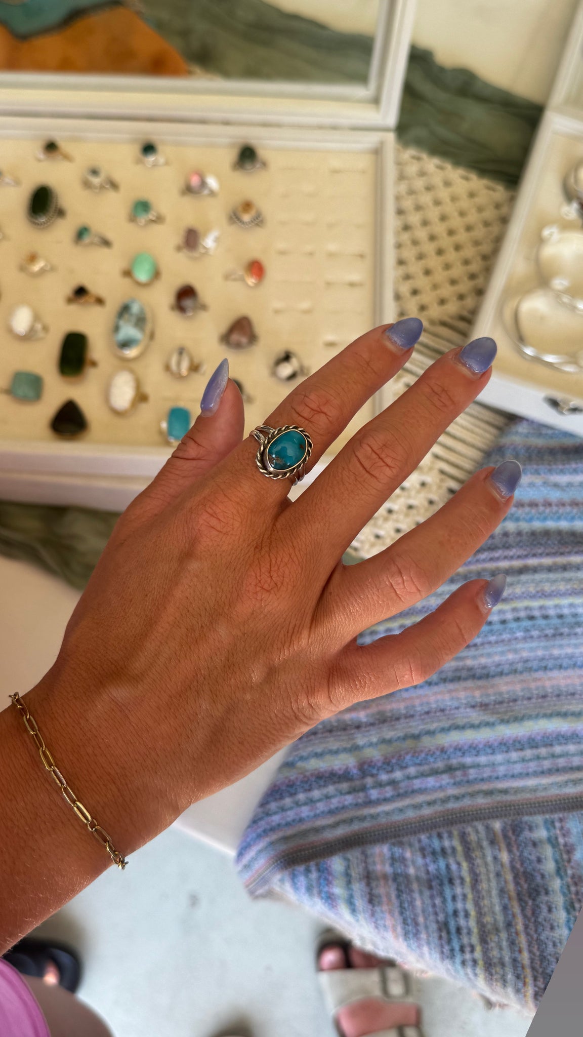 Twisted Turquoise - size 9