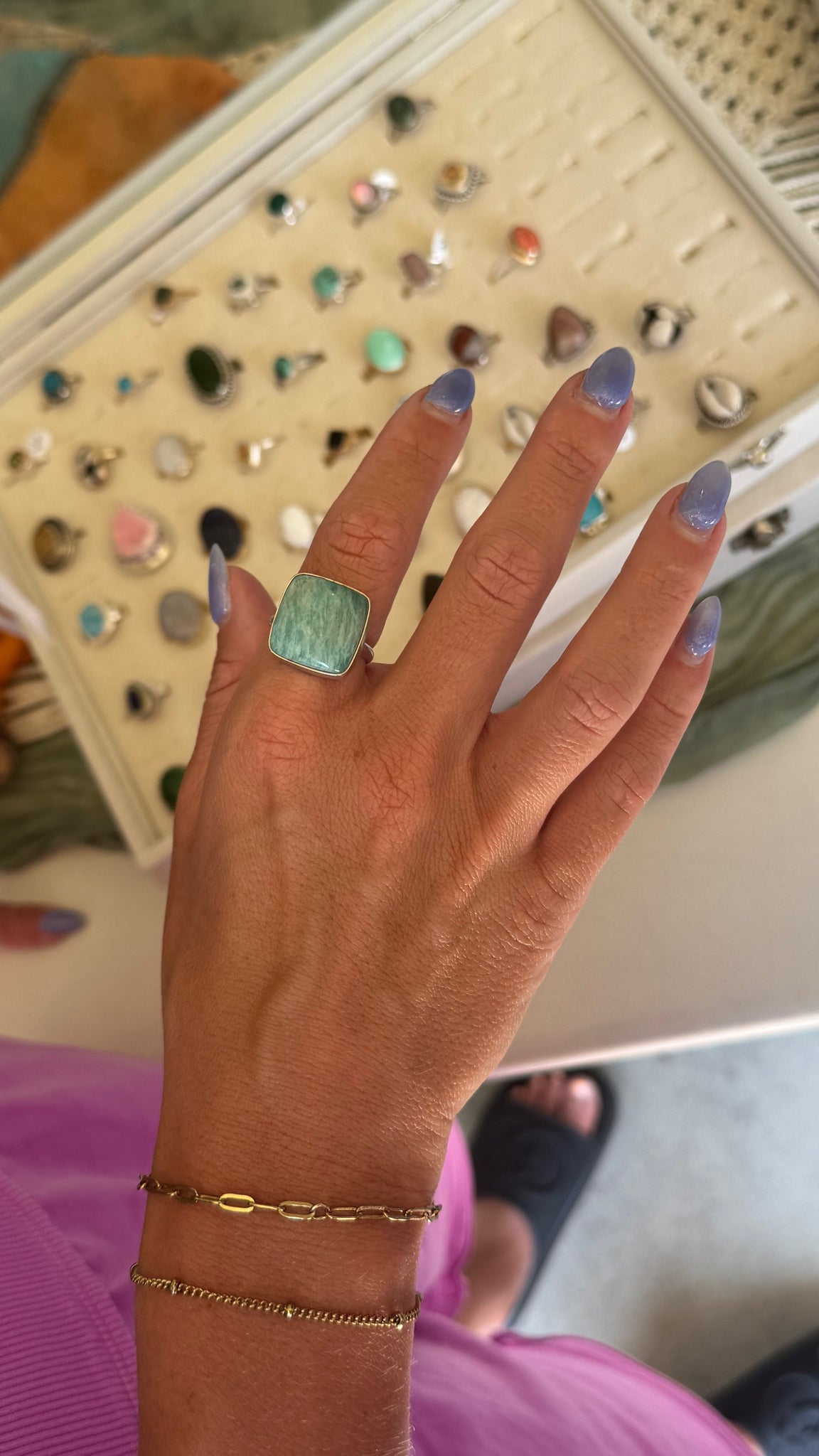 Square Amazonite - size 10