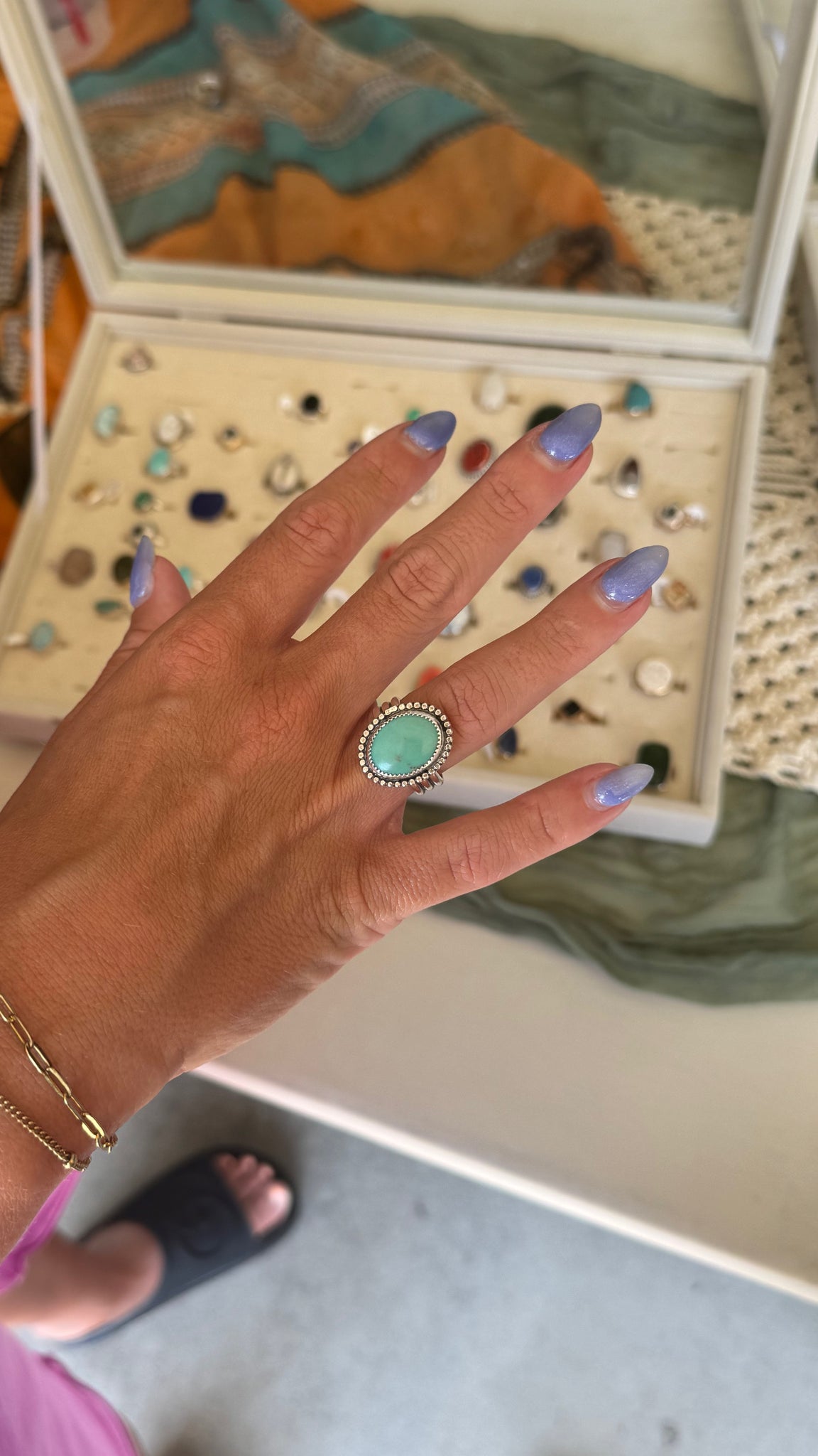 Beaded Turquoise - size 8.5