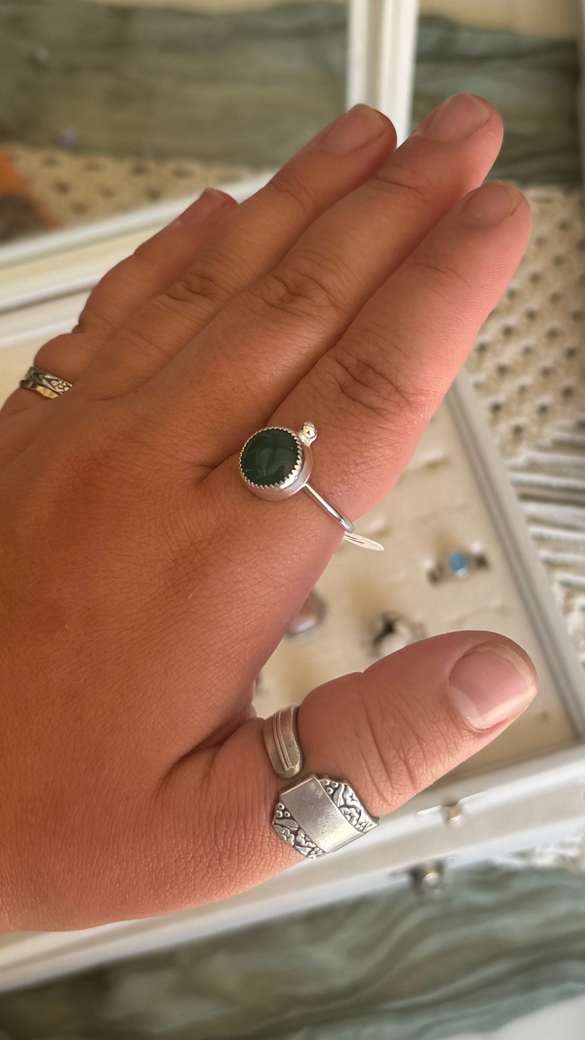 Green Chalcedony - size 11