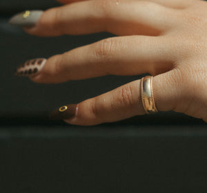 Crimped, Gold-Filled Chunky Band