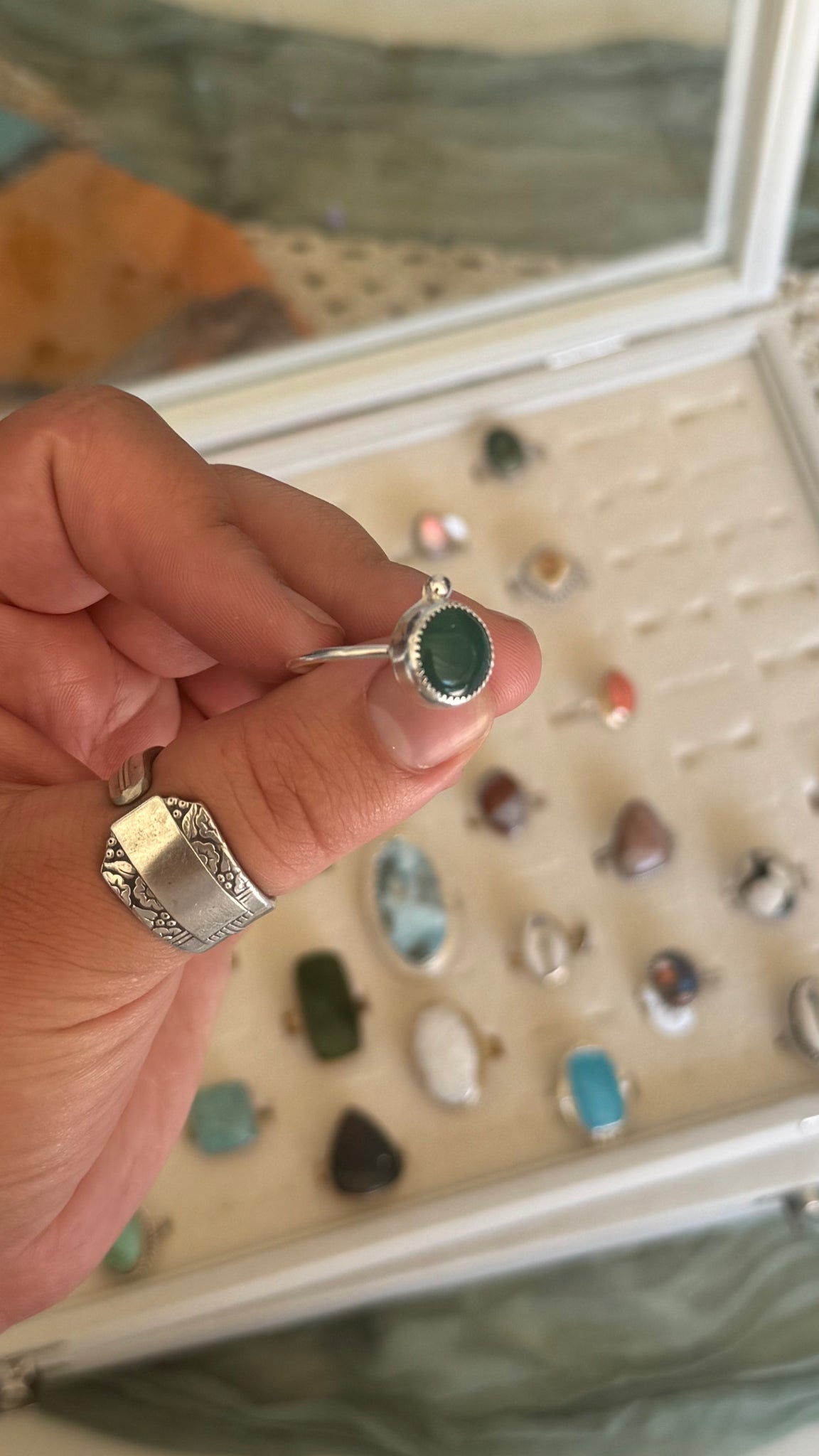 Green Chalcedony - size 11
