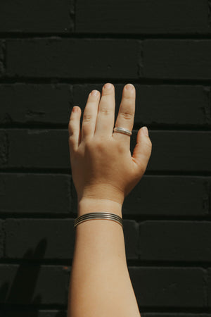 “Porcelain” Chunky Band in Silver