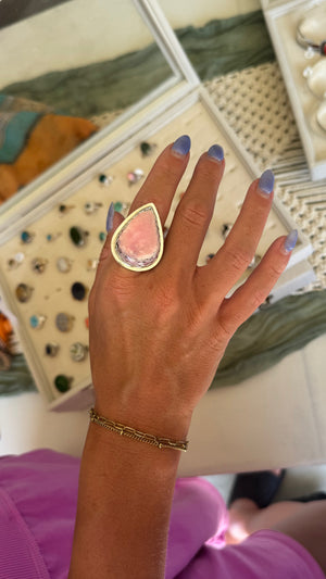 Chunky Pink Opal - size 9