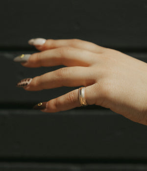 Crimped, Gold-Filled Chunky Band