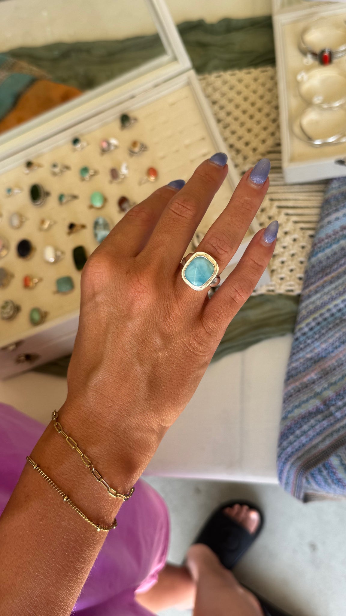 Thick Larimar - size 8
